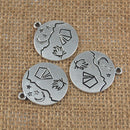 20 Pieces Night Scene Star Moon Tags DIY Findings Charms Necklace Bangle Keychain Pendant Jewelry