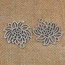10 Pieces Hollow Out Flower Design DIY Findings Charms Necklace Pendant