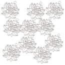 10 Pieces Hollow Out Flower Design DIY Findings Charms Necklace Pendant
