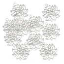 10 Pieces Hollow Out Flower Design DIY Findings Charms Necklace Pendant