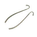 Tibetan Silver Metal Beading Line Pattern Bookmarks With hoop DIY Jewelry Making Findings Pack of 20