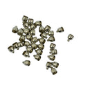 50Pieces 6mm Brass Bell End Cap Mesh Kumihimo Cord Jewelry DIY Making Silver
