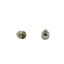 50Pieces 6mm Brass Bell End Cap Mesh Kumihimo Cord Jewelry DIY Making Silver