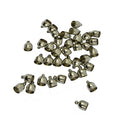 50Pieces 6mm Brass Bell End Cap Mesh Kumihimo Cord Jewelry DIY Making Silver