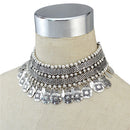 Statement Lot Leaves Necklace Collar Choker Clavicle Chain for Women Wedding