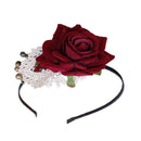 Rose Flower Headband Floral Bells Headband Hair Headwear Women's Accessories