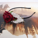 Rose Flower Headband Floral Bells Headband Hair Headwear Women's Accessories