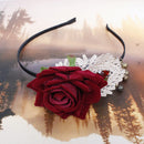 Rose Flower Headband Floral Bells Headband Hair Headwear Women's Accessories