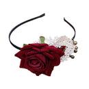 Rose Flower Headband Floral Bells Headband Hair Headwear Women's Accessories