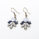 Chic Fashion Faux Crystal Bohemian Boho Statement Earrings Flower Petal Drop
