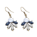 Chic Fashion Faux Crystal Bohemian Boho Statement Earrings Flower Petal Drop