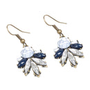 Chic Fashion Faux Crystal Bohemian Boho Statement Earrings Flower Petal Drop