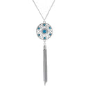 Bohemian Style Ladies Flower Tassel Long Chain Necklace Jewelry