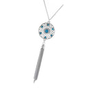 Bohemian Style Ladies Flower Tassel Long Chain Necklace Jewelry