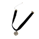 Vintage Black Gothic Rudder Pendant Necklace Women Velvet Collar Necklace