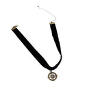 Vintage Black Gothic Rudder Pendant Necklace Women Velvet Collar Necklace