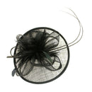 Women Girls Party Charms Bridal Fascinator Hairclip Wedding Headpiece Feather Hairpin Hair Decor Accessory Black