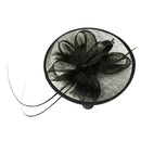 Women Girls Party Charms Bridal Fascinator Hairclip Wedding Headpiece Feather Hairpin Hair Decor Accessory Black