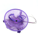 Women Girls Party Charms Bridal Fascinator Hairclip Wedding Headpiece Feather Hairpin Hair Decor Accessory Purple