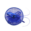 Women Girls Party Charms Bridal Fascinator Hairclip Wedding Headpiece Feather Hairpin Hair Decor Accessory Royal Blue
