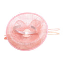 Women Girls Party Charms Bridal Fascinator Hairclip Wedding Headpiece Feather Hairpin Hair Decor Accessory Pink