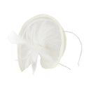 Lady Bridal Wedding Dance Prom Party Fashionable Fascinator Hairclip Wedding Headpiece Feather Hairpin Beige