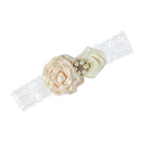 Girls Ladies Flower Floral Lace Pearls Headband Hair Band Party Hair Accessories