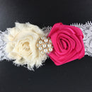 Colorful Girls Flower Lace Pearls Headband Hair Band Party Hair Accessories