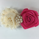 Colorful Girls Flower Lace Pearls Headband Hair Band Party Hair Accessories