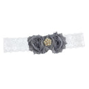 Girls Baby Flower Lace Pearls Headband Hair Band Headwear Party Hair Accessories