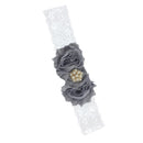 Girls Baby Flower Lace Pearls Headband Hair Band Headwear Party Hair Accessories