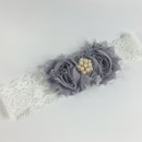 Girls Baby Flower Lace Pearls Headband Hair Band Headwear Party Hair Accessories