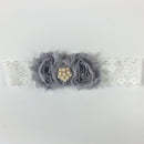 Girls Baby Flower Lace Pearls Headband Hair Band Headwear Party Hair Accessories