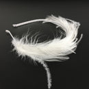 Elegant Girls Bride white Feather Headband Party Fascinator Headwear Hair Costume