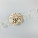 Women Girls Flower Lace Pearls Headband Hair Band Party Hair jewelry