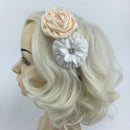White Rhinestone Floral Headband Headpiece Alice Band Accessory for Girls Kids