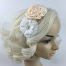 White Rhinestone Floral Headband Headpiece Alice Band Accessory for Girls Kids