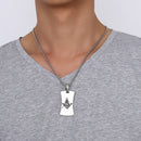 Silver Stainless Steel Masonic Necklace Pendant Masonic Emblems Jewelry