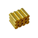 Jewelry Findings Gold Plated Leather Cord End Magnetic Clasp Hole Size 6mm 12pcs / Pack