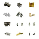 Jewelry Findings Gold Plated Leather Cord End Magnetic Clasp Hole Size 6mm 12pcs / Pack