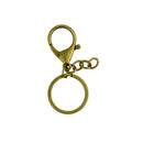 10 Sets Large Lobster Clasp Trigger Clip Key Ring With 30mm Split Ring and Chains