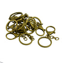 10 Sets Large Lobster Clasp Trigger Clip Key Ring With 30mm Split Ring and Chains