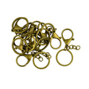 10 Sets Large Lobster Clasp Trigger Clip Key Ring With 30mm Split Ring and Chains