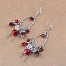 Fashion Bohemia Red Beads Dangle Earrings Retro Elegant Party Ornaments