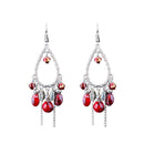 Fashion Bohemia Red Beads Dangle Earrings Retro Elegant Party Ornaments