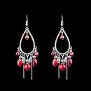 Fashion Bohemia Red Beads Dangle Earrings Retro Elegant Party Ornaments
