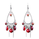 Fashion Bohemia Red Beads Dangle Earrings Retro Elegant Party Ornaments
