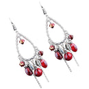 Fashion Bohemia Red Beads Dangle Earrings Retro Elegant Party Ornaments