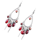 Fashion Bohemia Red Beads Dangle Earrings Retro Elegant Party Ornaments