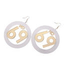 1 Pair Acrylic Large Number 69 Dangle Earrings Women Hip Hop Earrings Jewelry